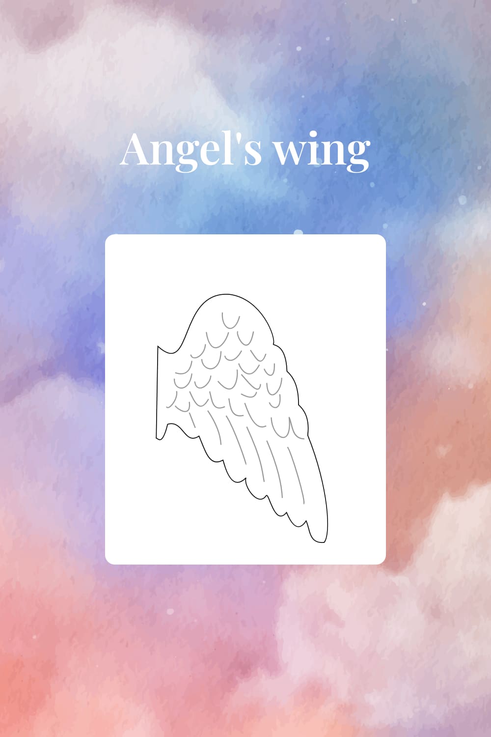 Image of a single angel wing in a minimalist style.