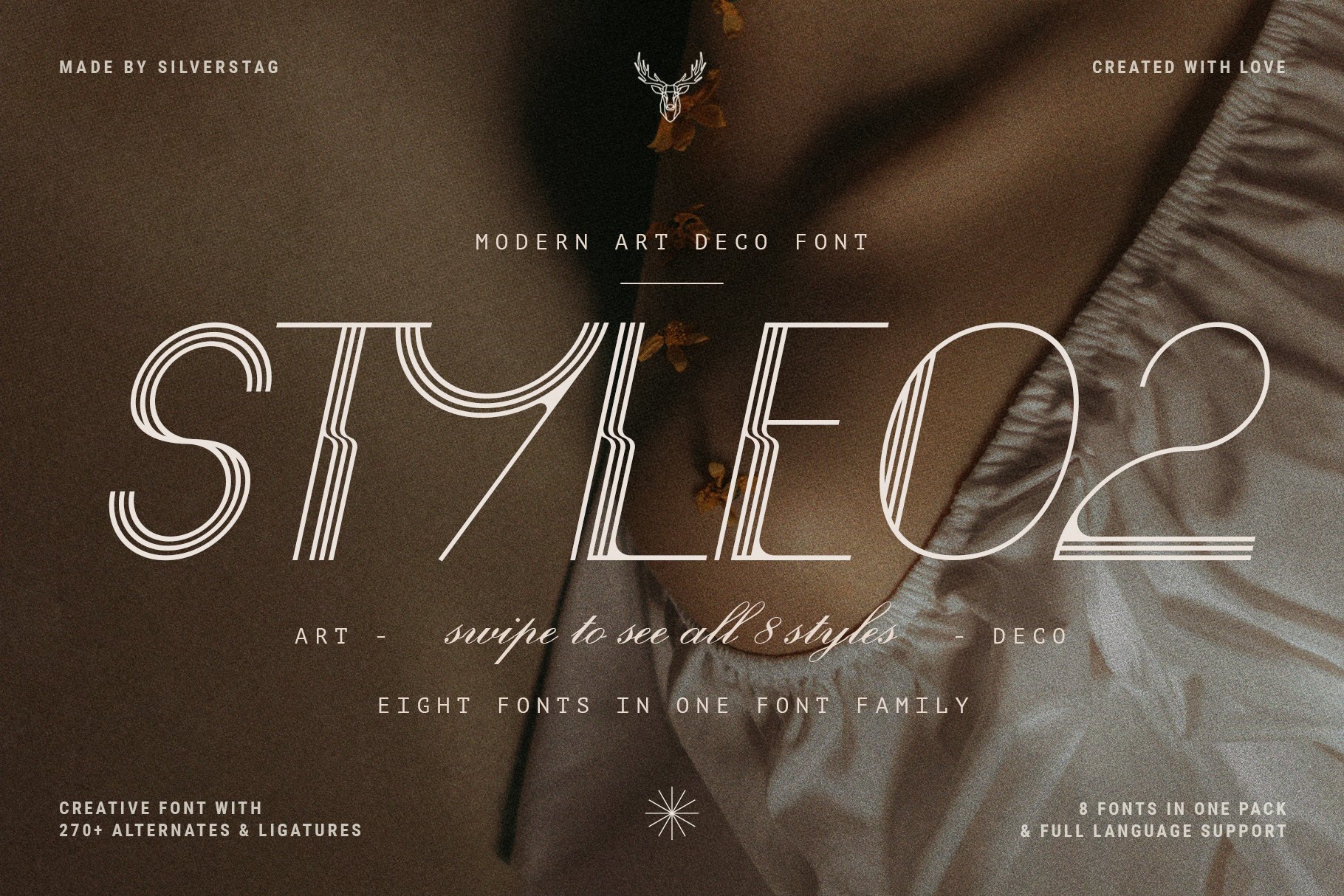 24 bogart deco a ligature rich font family by silver stag 993