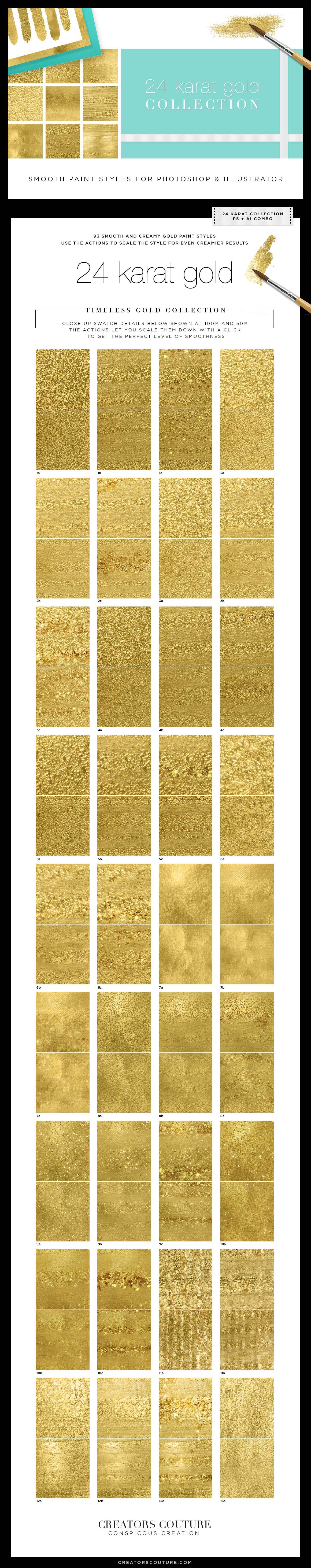 Liquid Gold Paint Textures+Stylescover image.
