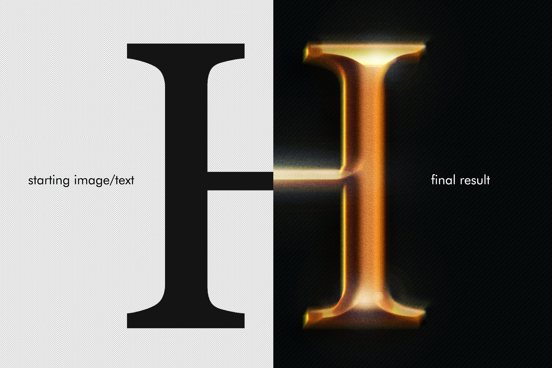 HD Photoshop Gold, Text Logo FX – MasterBundles