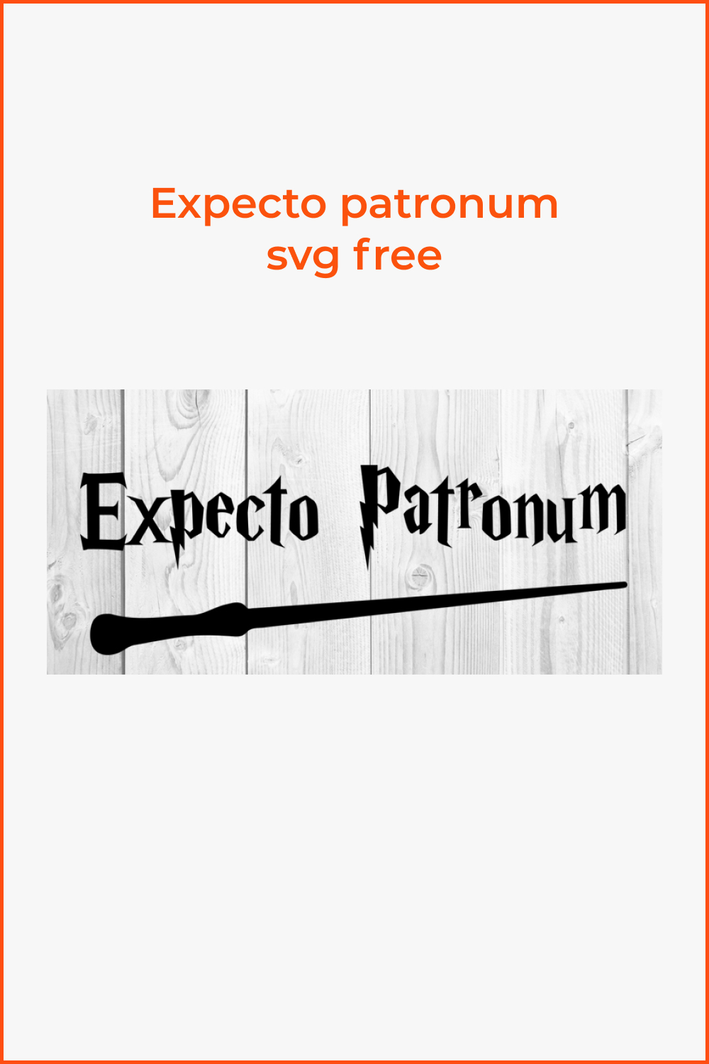Image of magic wand and phrase Expecto Patronum.