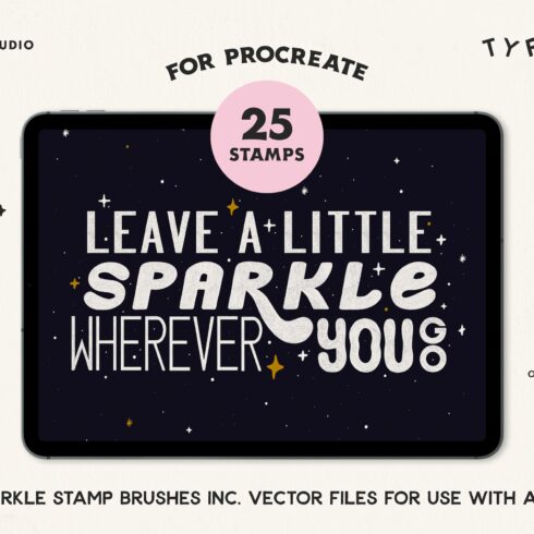 25 Procreate Sparkle Stamp Brushescover image.