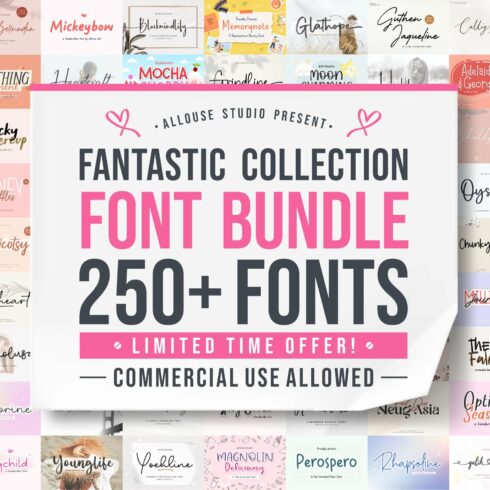 Fantastic Collection Font Bundle cover image.