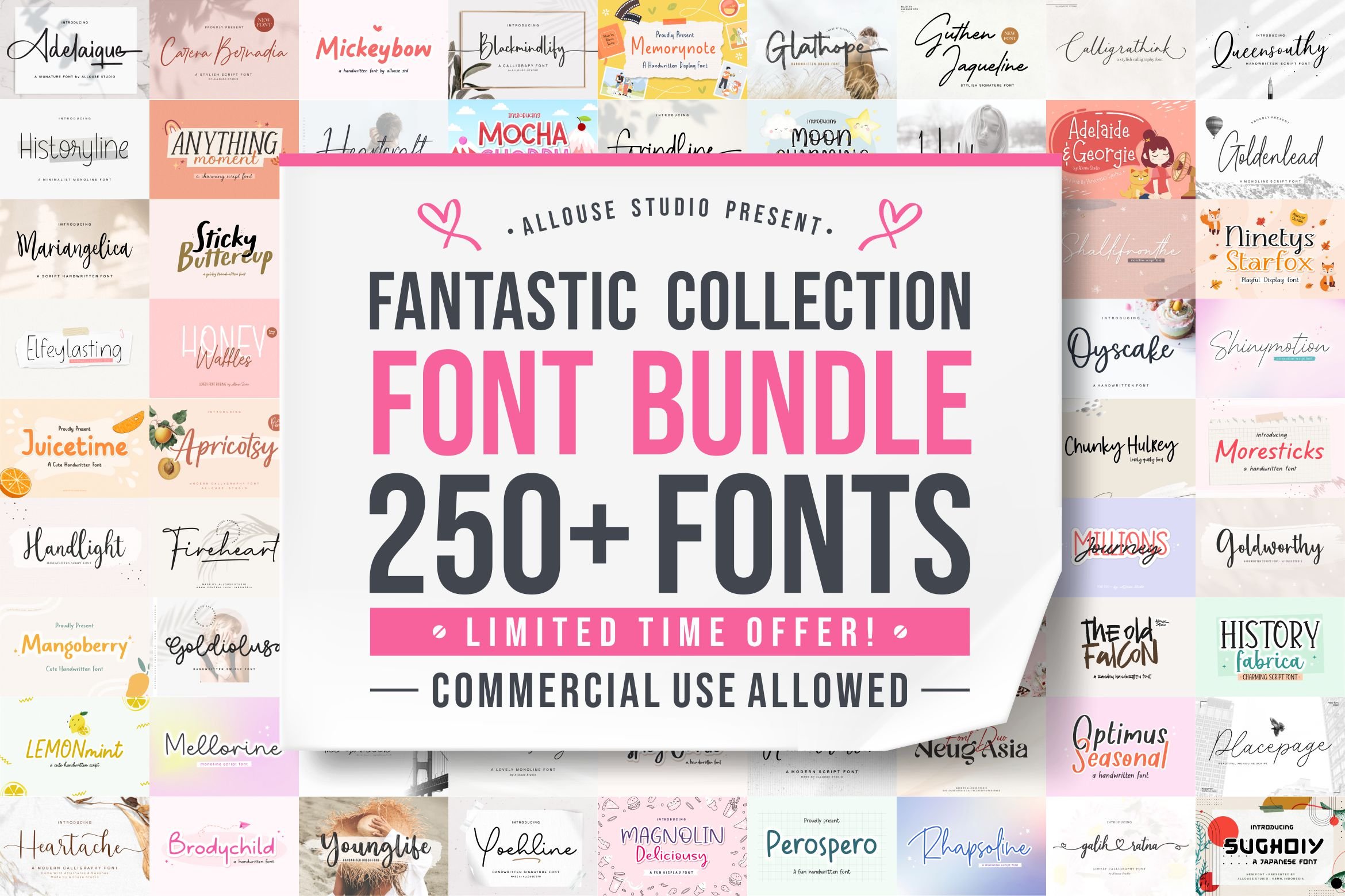 Fantastic Collection Font Bundle cover image.