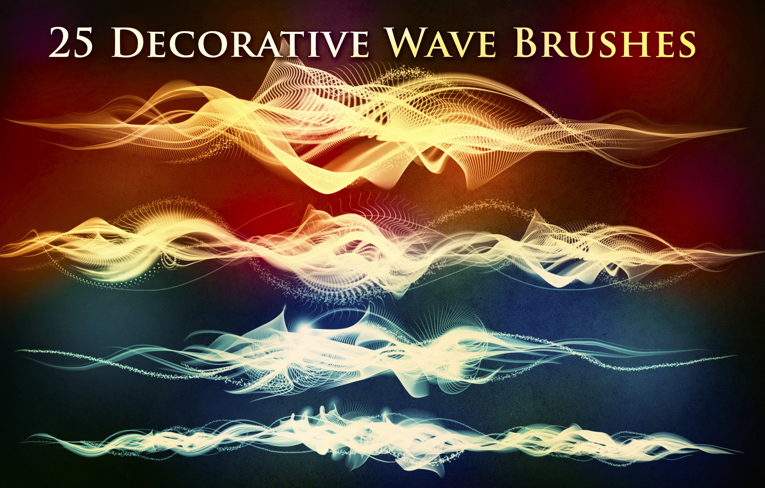 25 Decorative Wave Brushescover image.