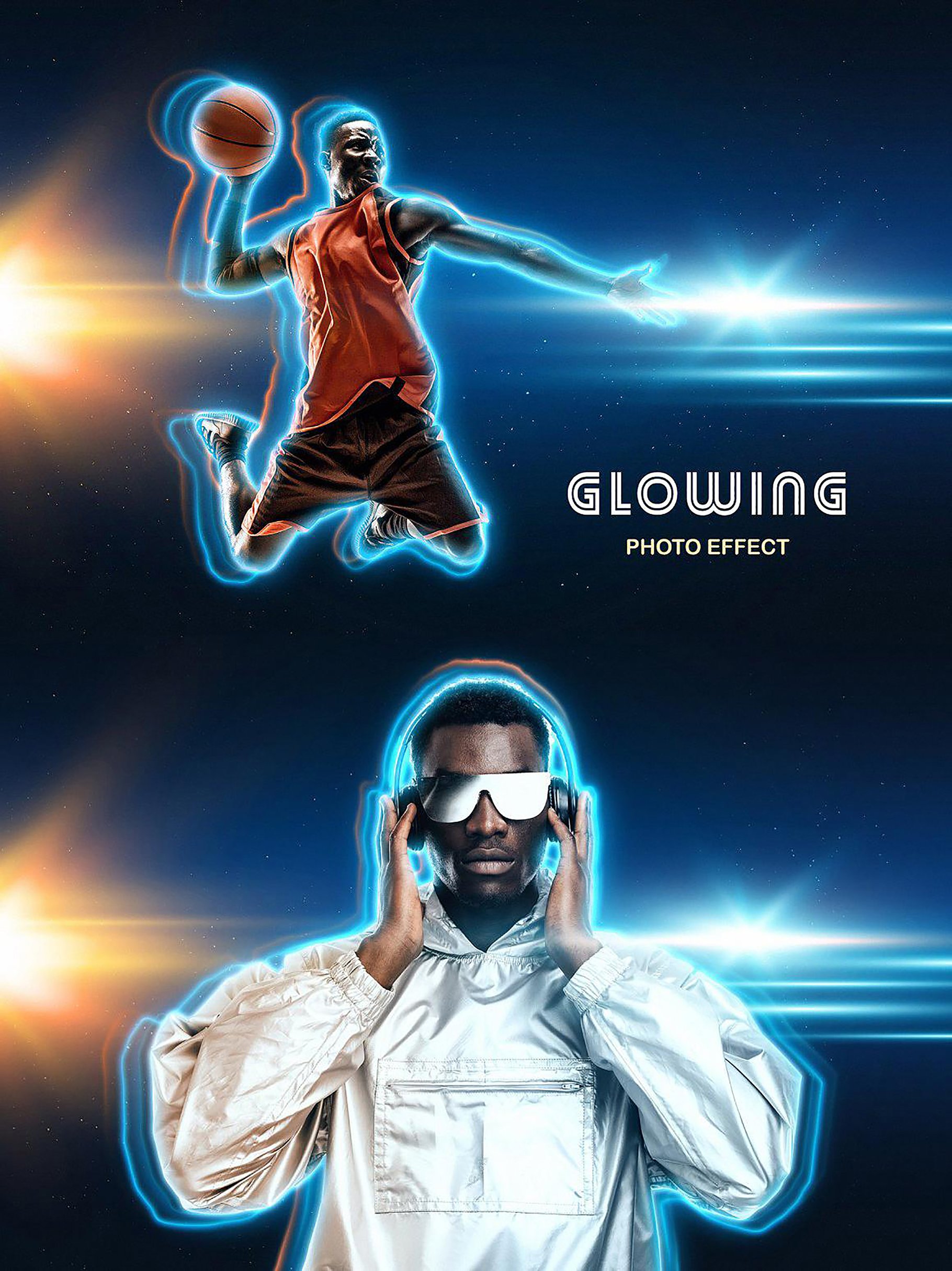 26 glowing outline photo effect 153