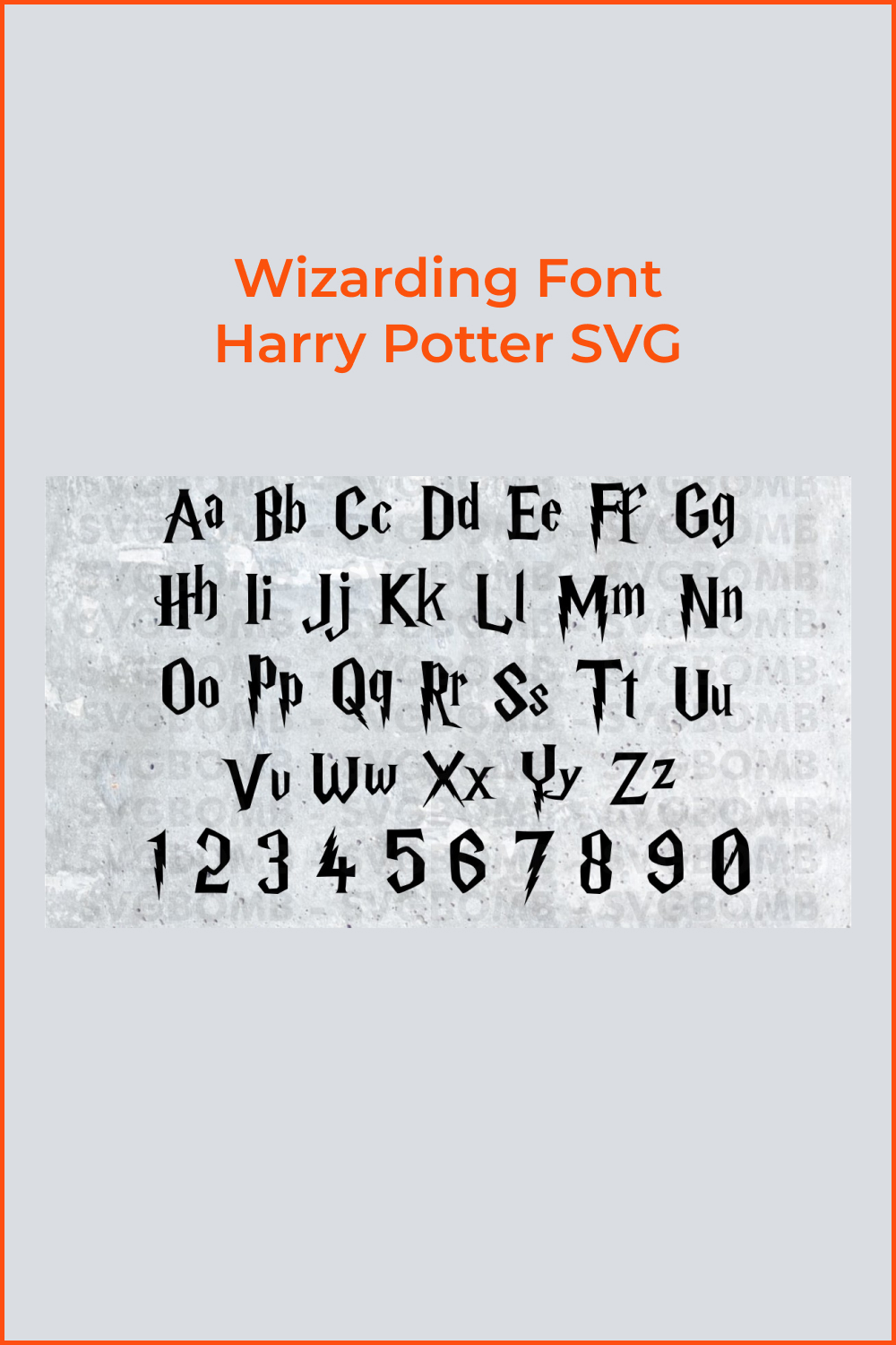 Harry Potter style alphabet.