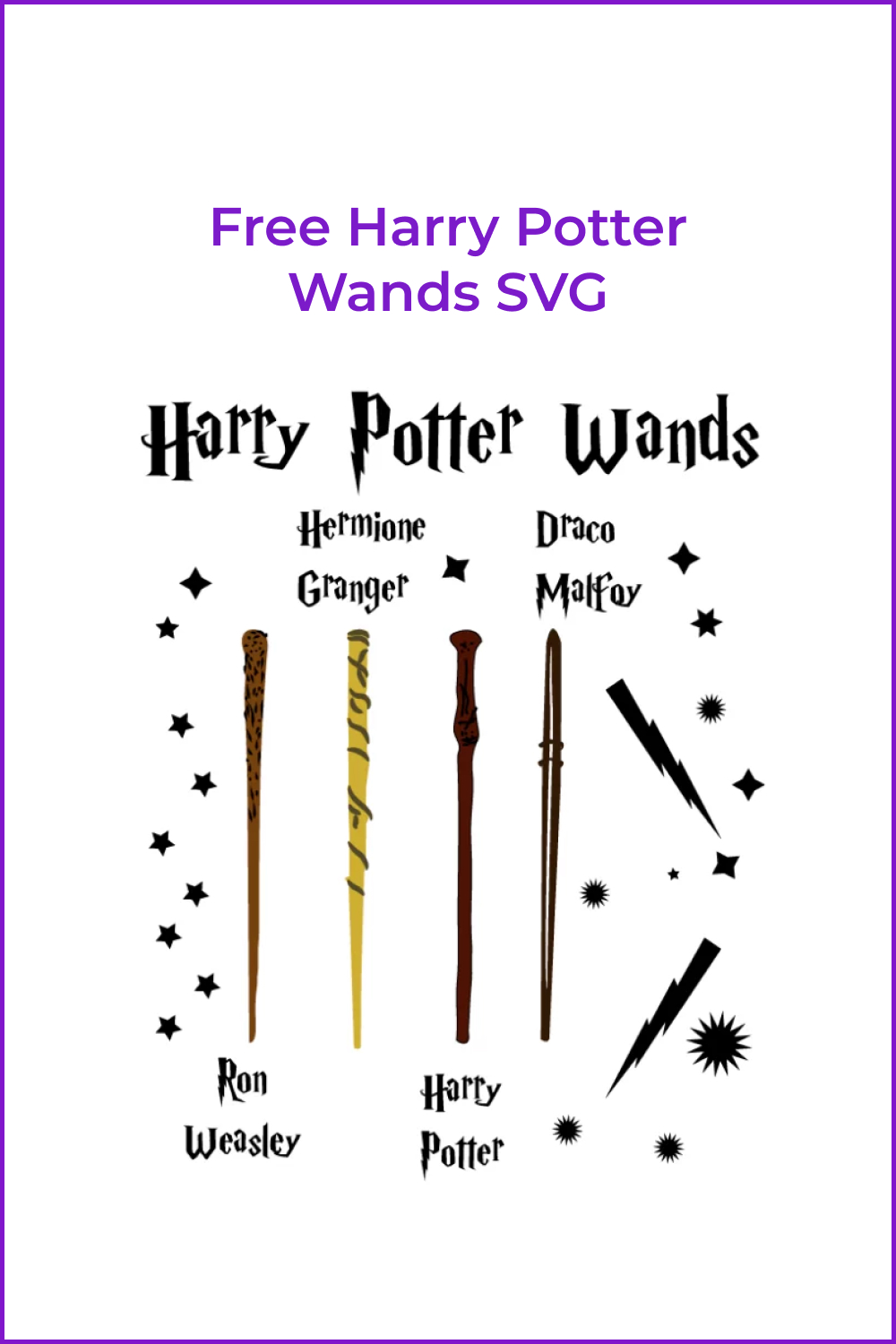 Collage of images of magic wands.