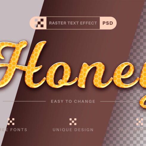 Honey - Editable Text Effectcover image.