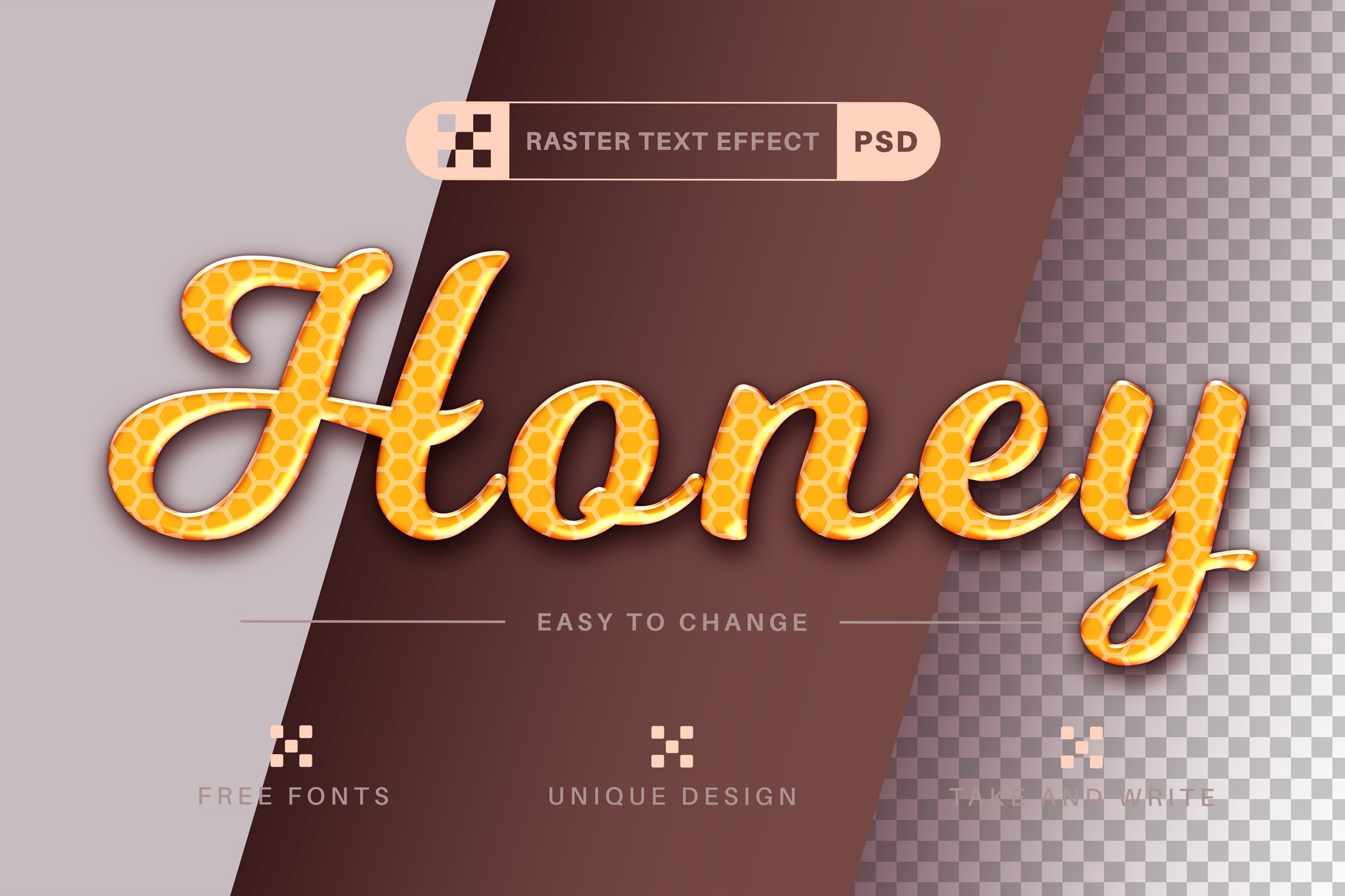 Honey - Editable Text Effectcover image.