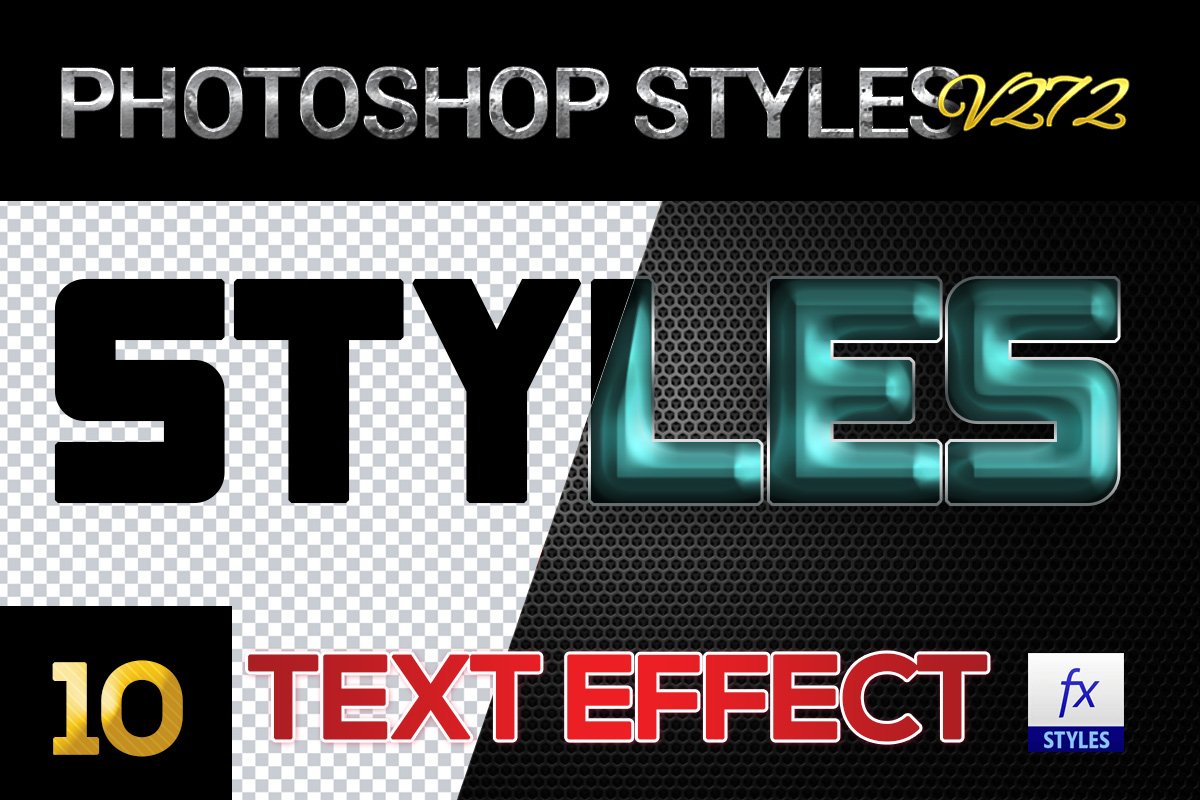 10 creative Photoshop Styles V272cover image.