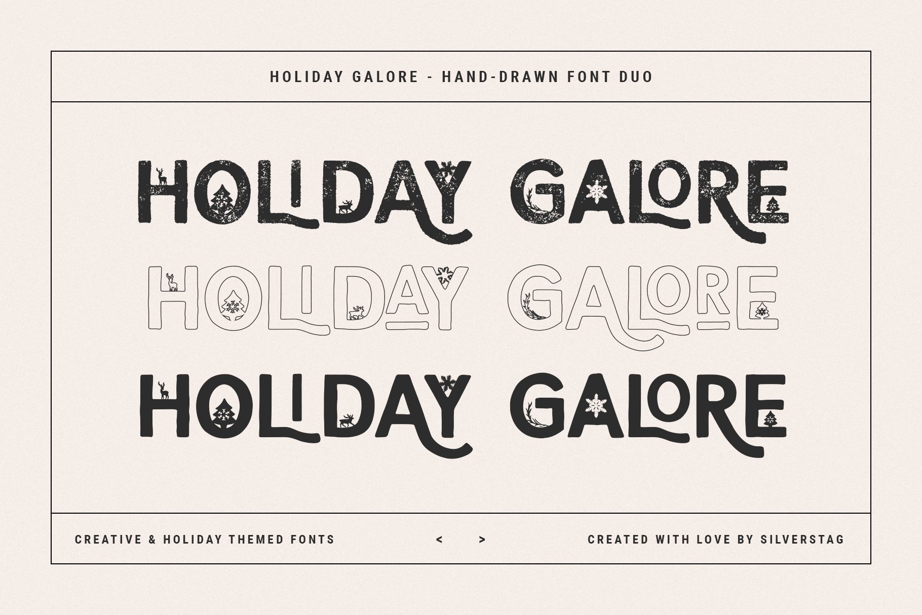28 holiday galore font duo by silver stag 406