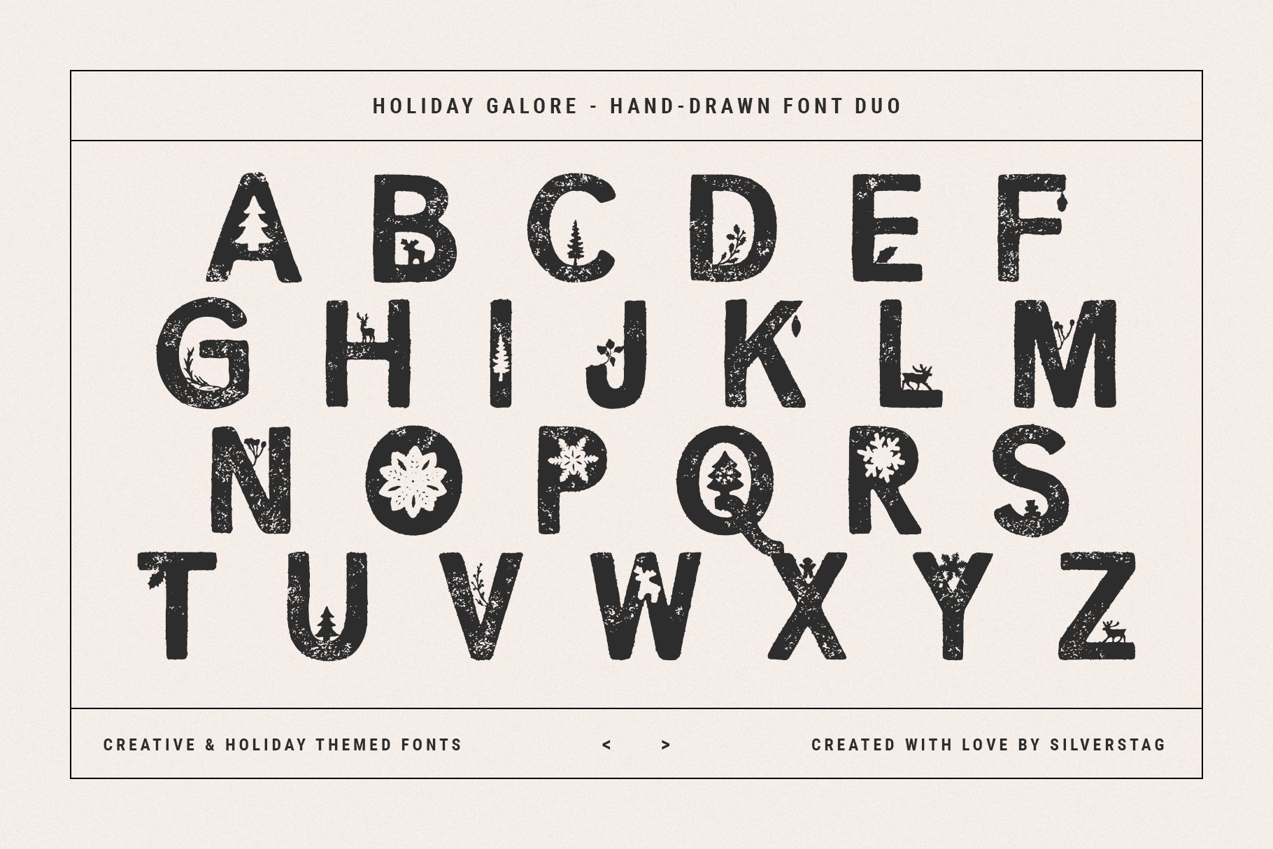 29 holiday galore font duo by silver stag 351