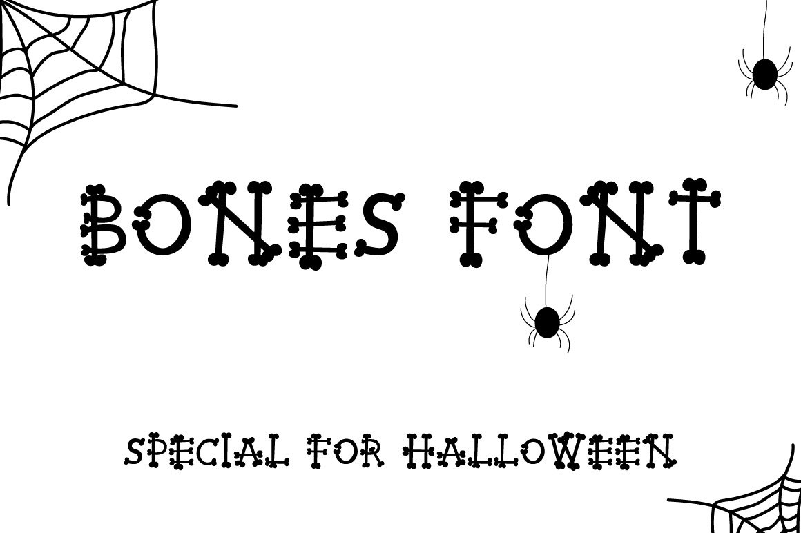 BONES HALLOWEEN  FONT cover image.
