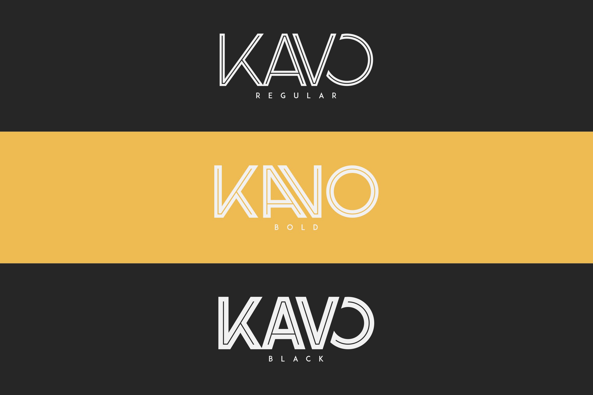 Kavo Inline | 3 fonts + 6 Logos preview image.