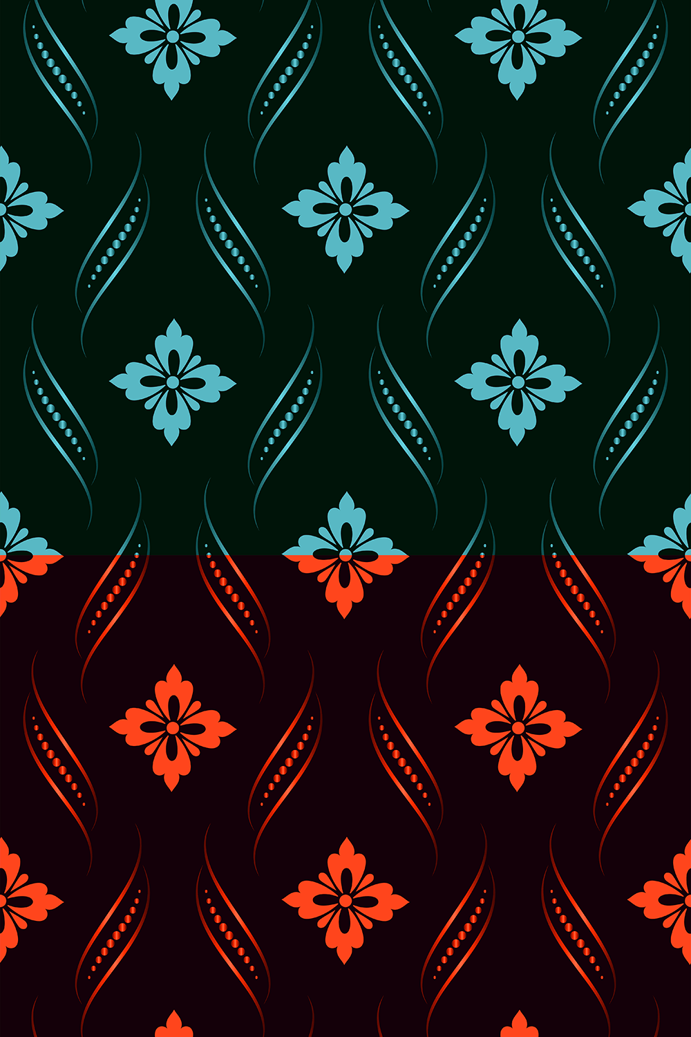 ornamental seamless pattern pinterest preview image.