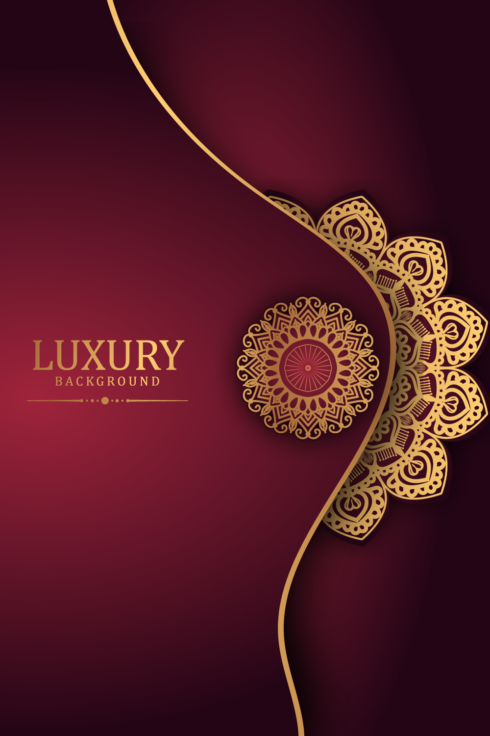 Luxury Mandala Design pinterest preview image.