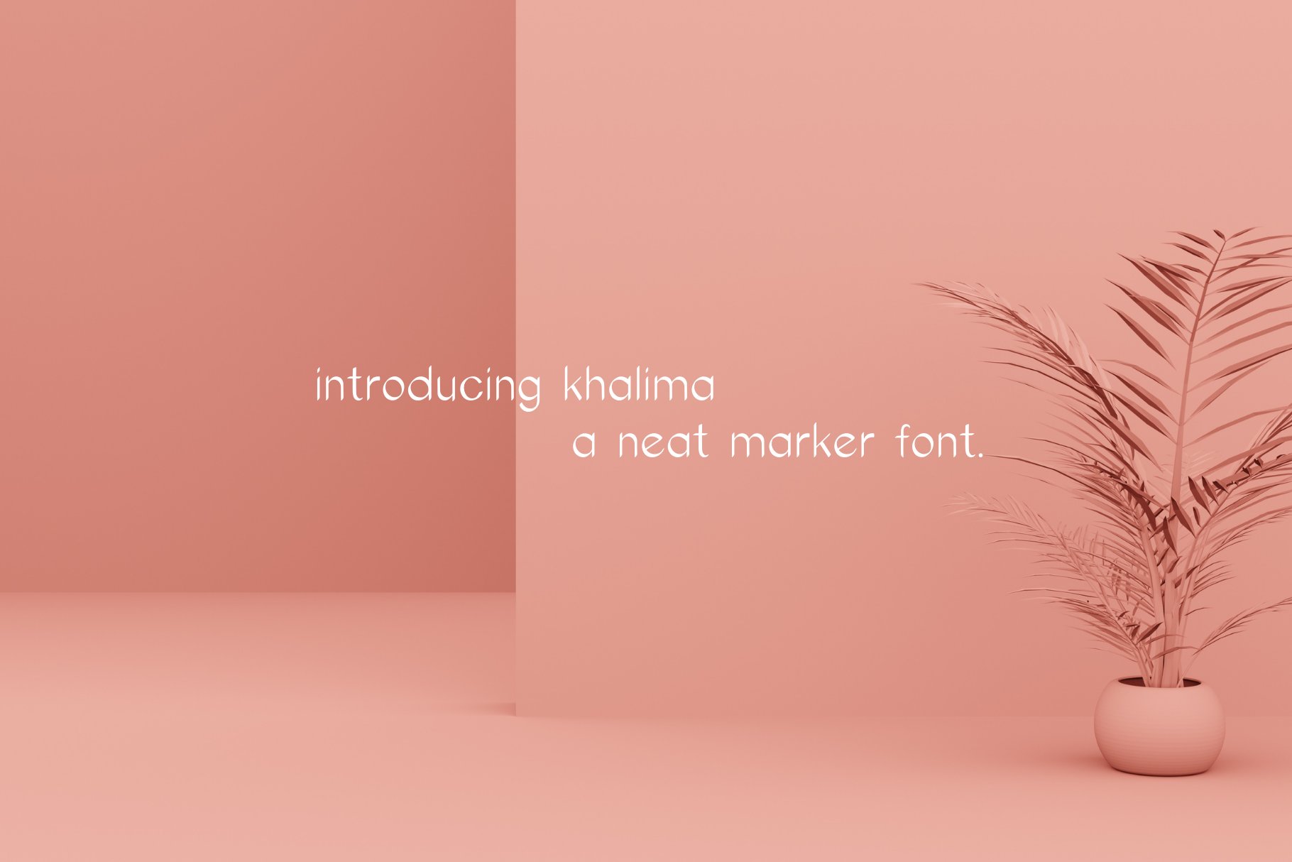 Khalima Neat Marker Font preview image.