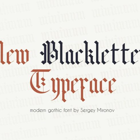 New Blackletter Typeface font. cover image.
