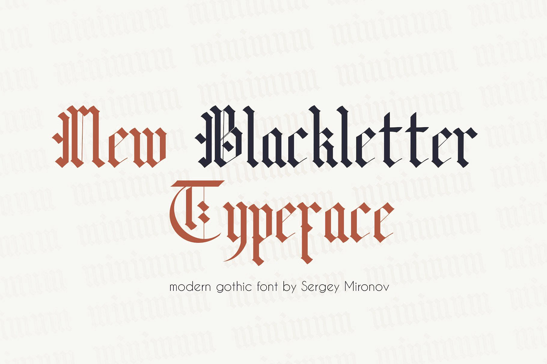New Blackletter Typeface font. cover image.