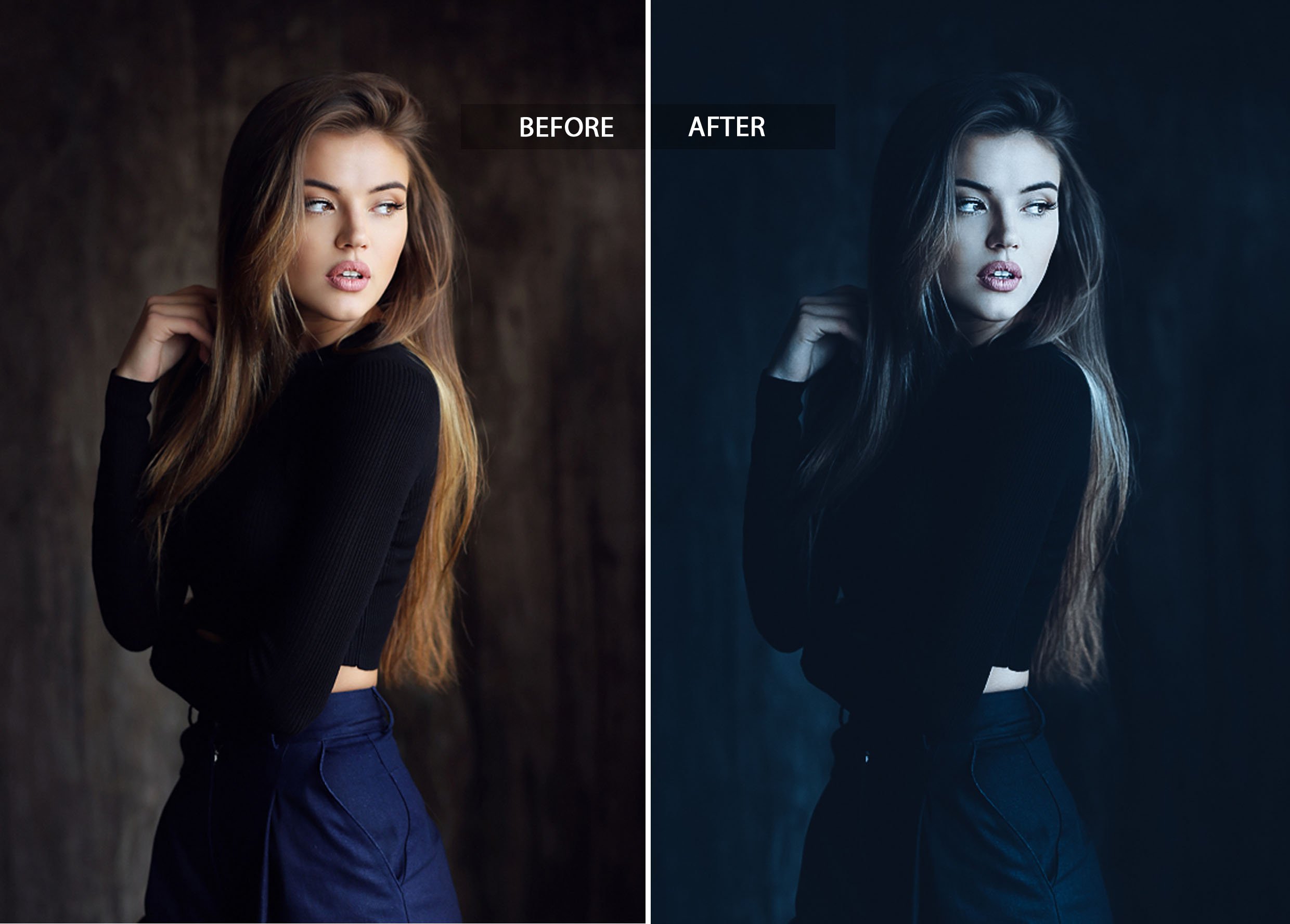 Dark Lightroom Presets bundlepreview image.