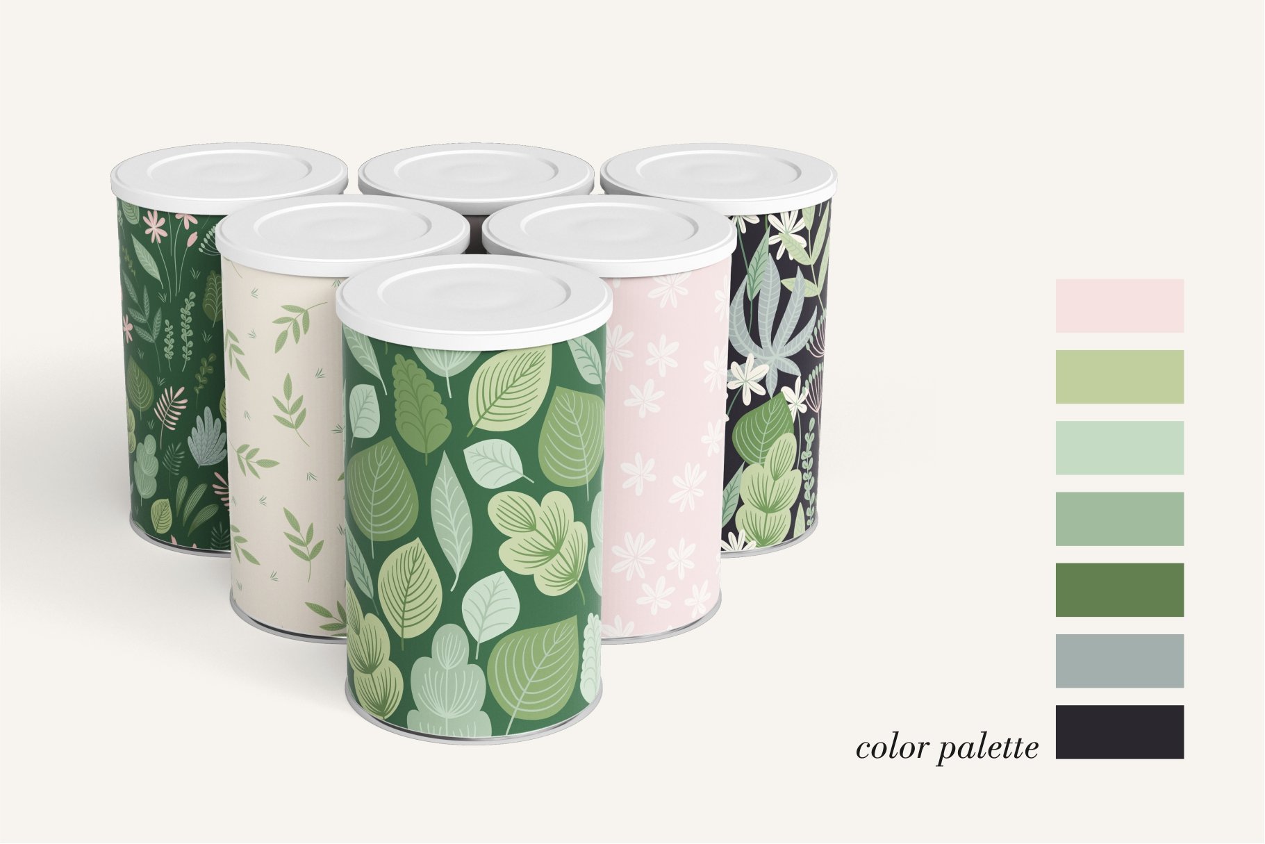 Group of four different colored paper cups.