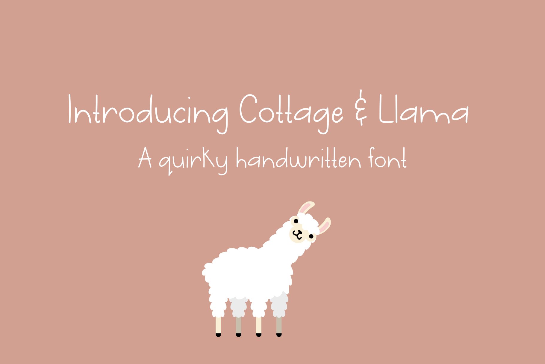 Cottage & Llama Quirky Handwriting preview image.