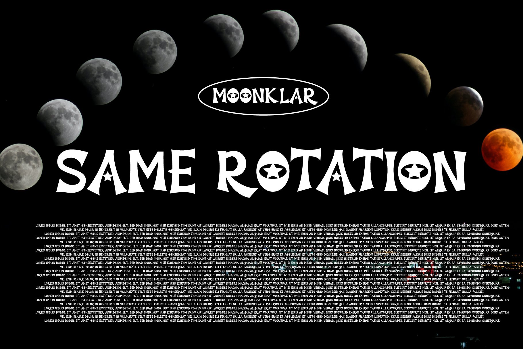 Moonklar - Display Font preview image.