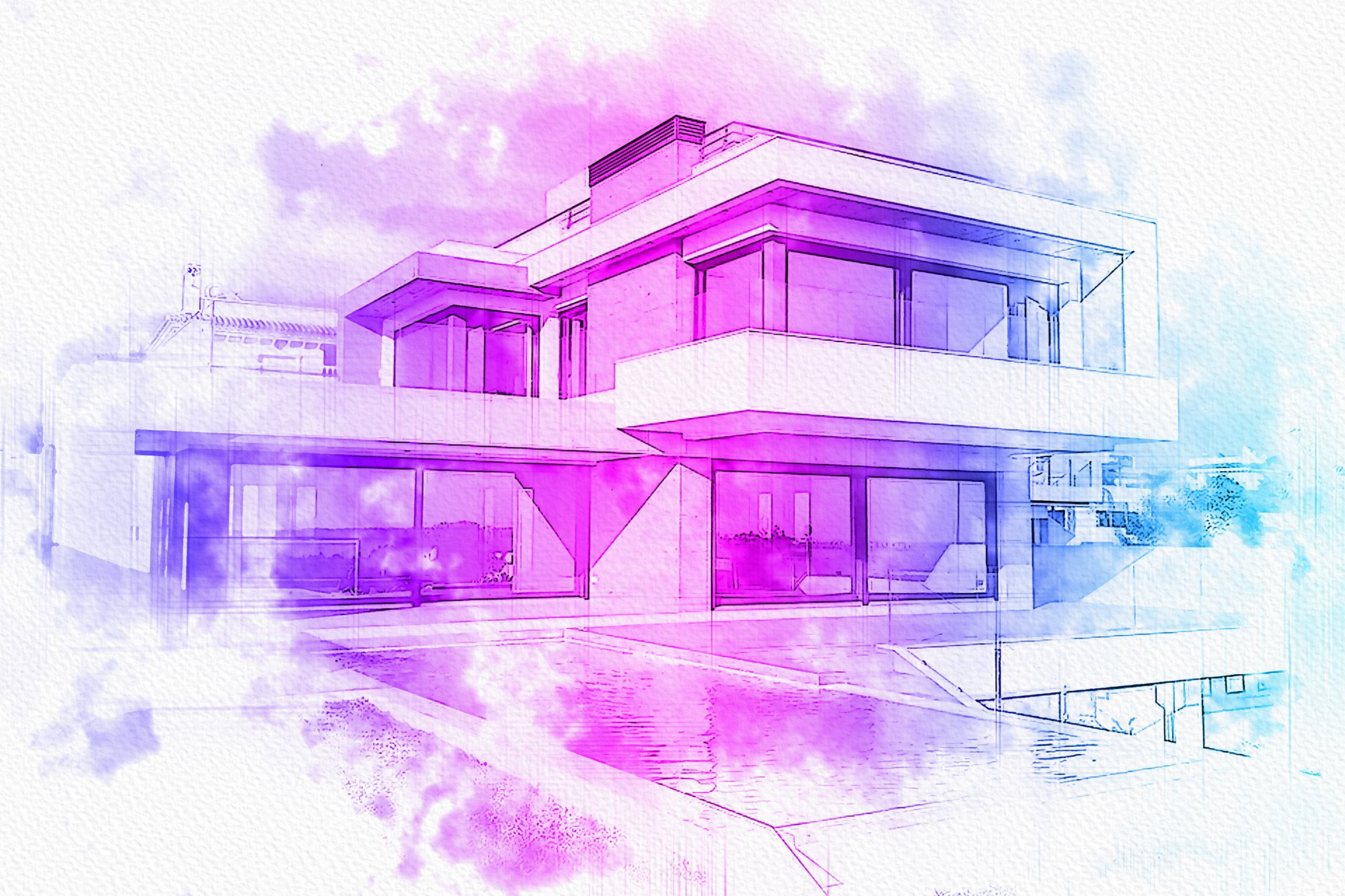 Watercolor Painting Sketch Effectpreview image.