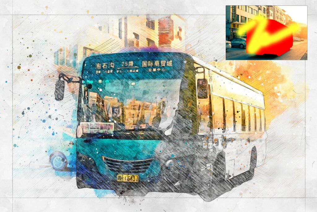Sketch Watercolor Photoshop Action – MasterBundles