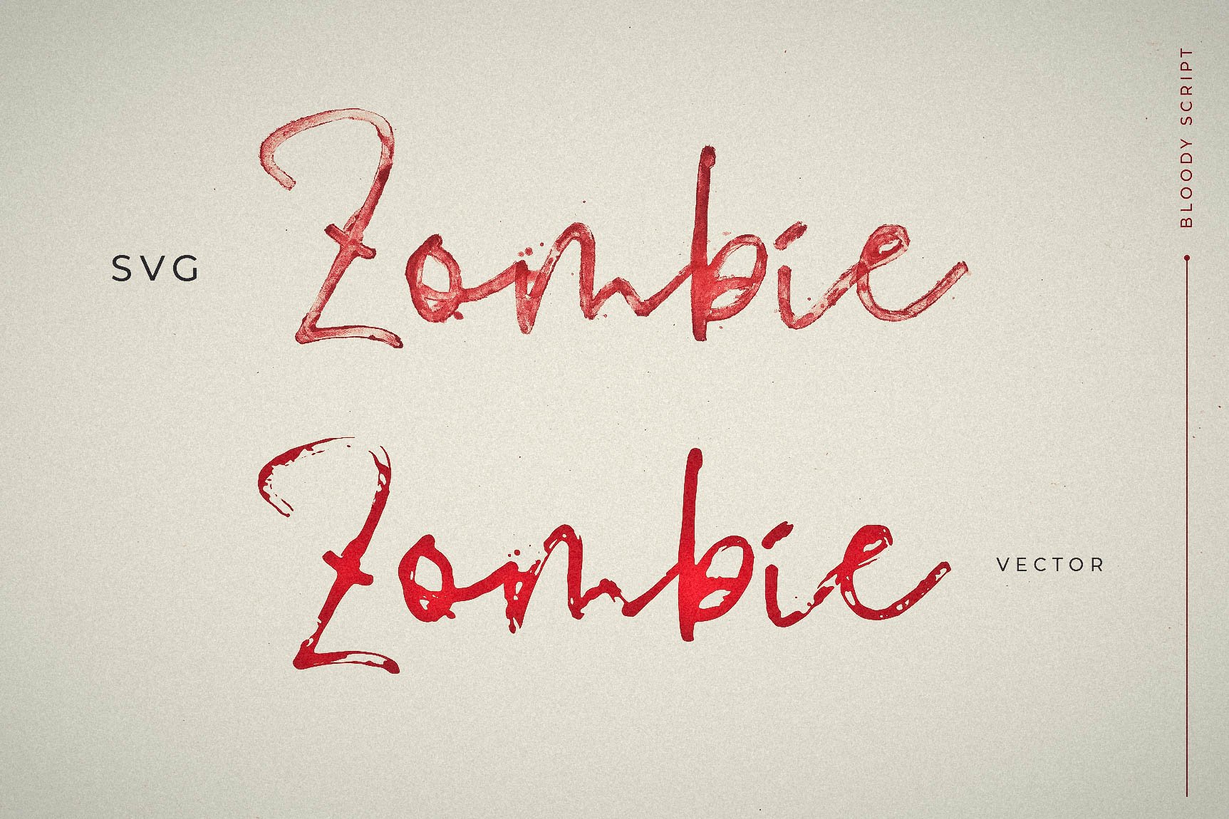 Bloody Script SVG Font preview image.