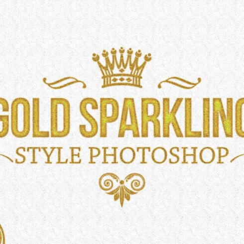 36 Gold Sparkling Style Photoshop V2cover image.