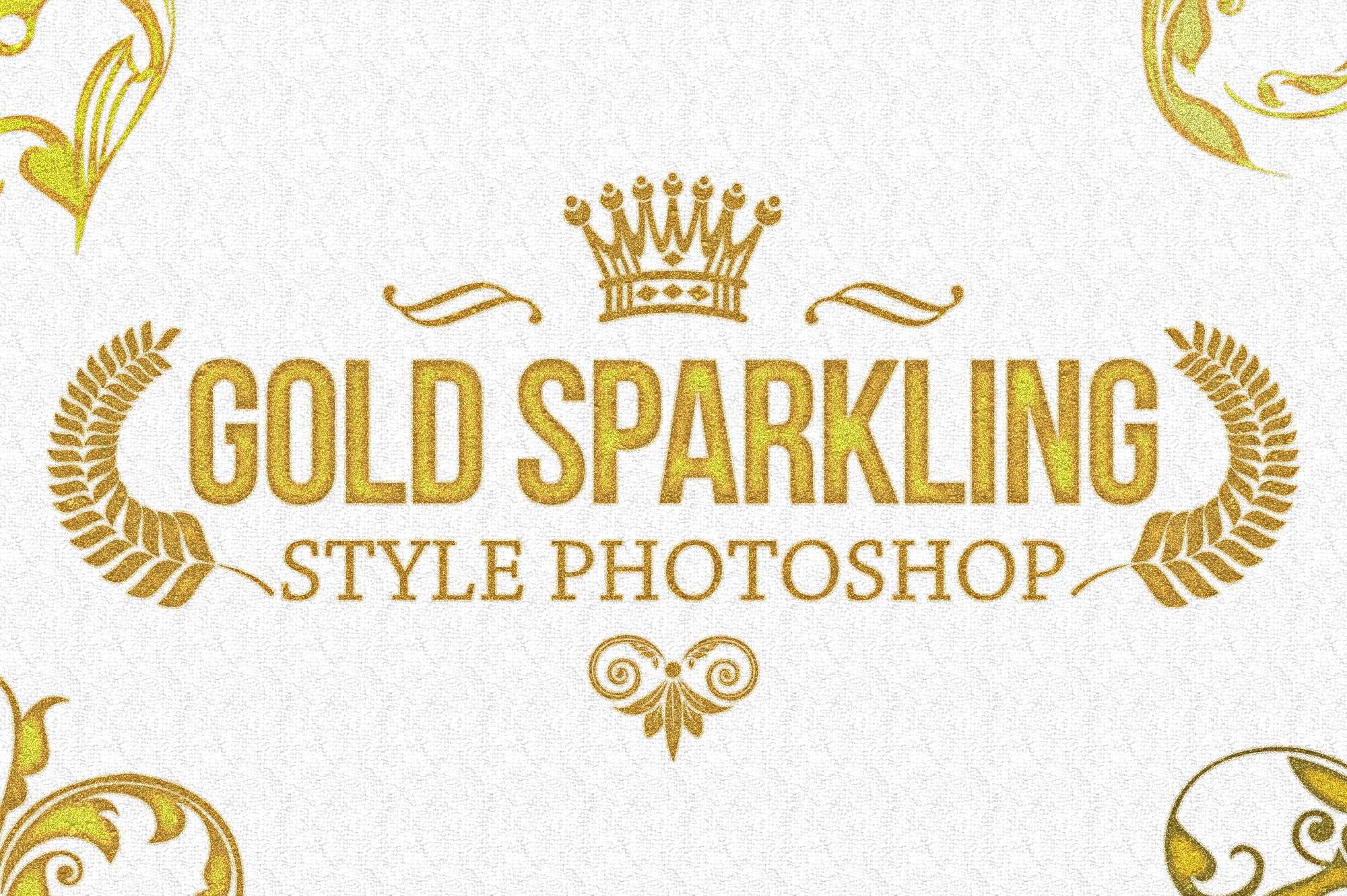 36 Gold Sparkling Style Photoshop V2cover image.