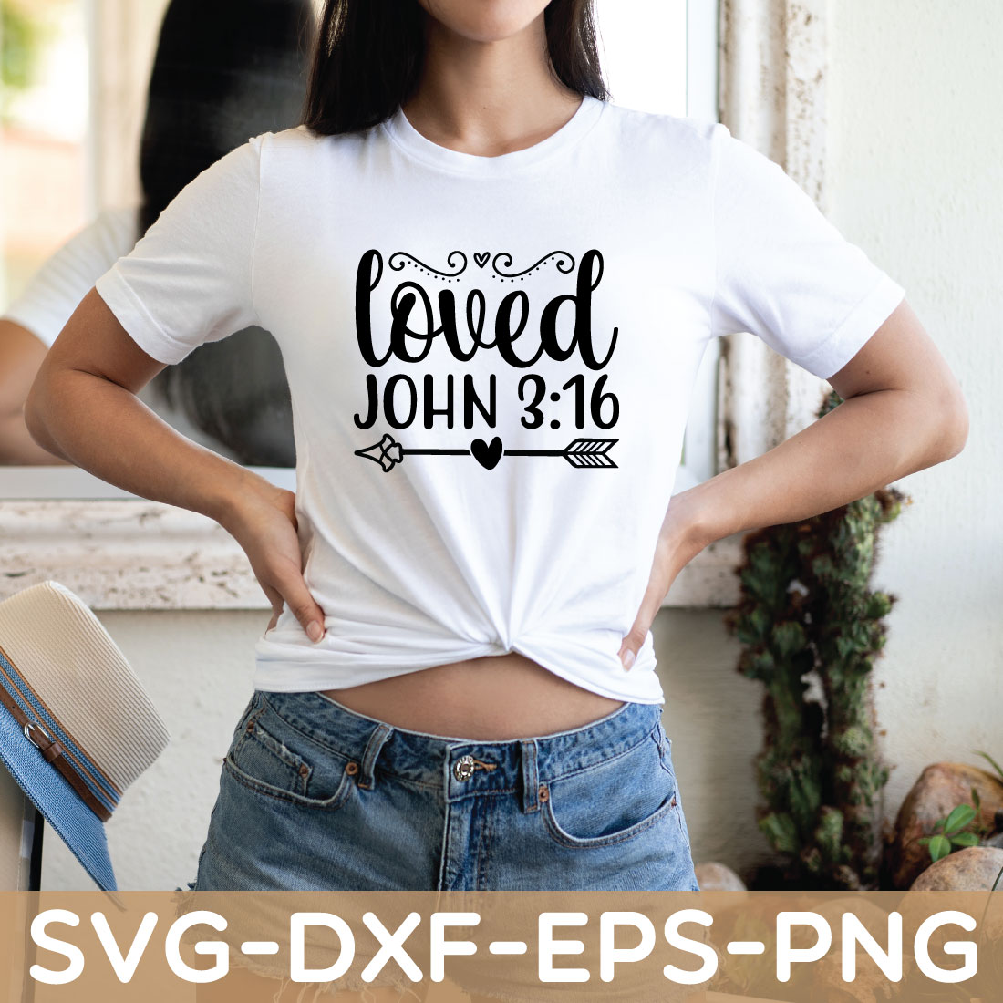 loved john 3:16 shirt ,valentine day svg designs preview image.