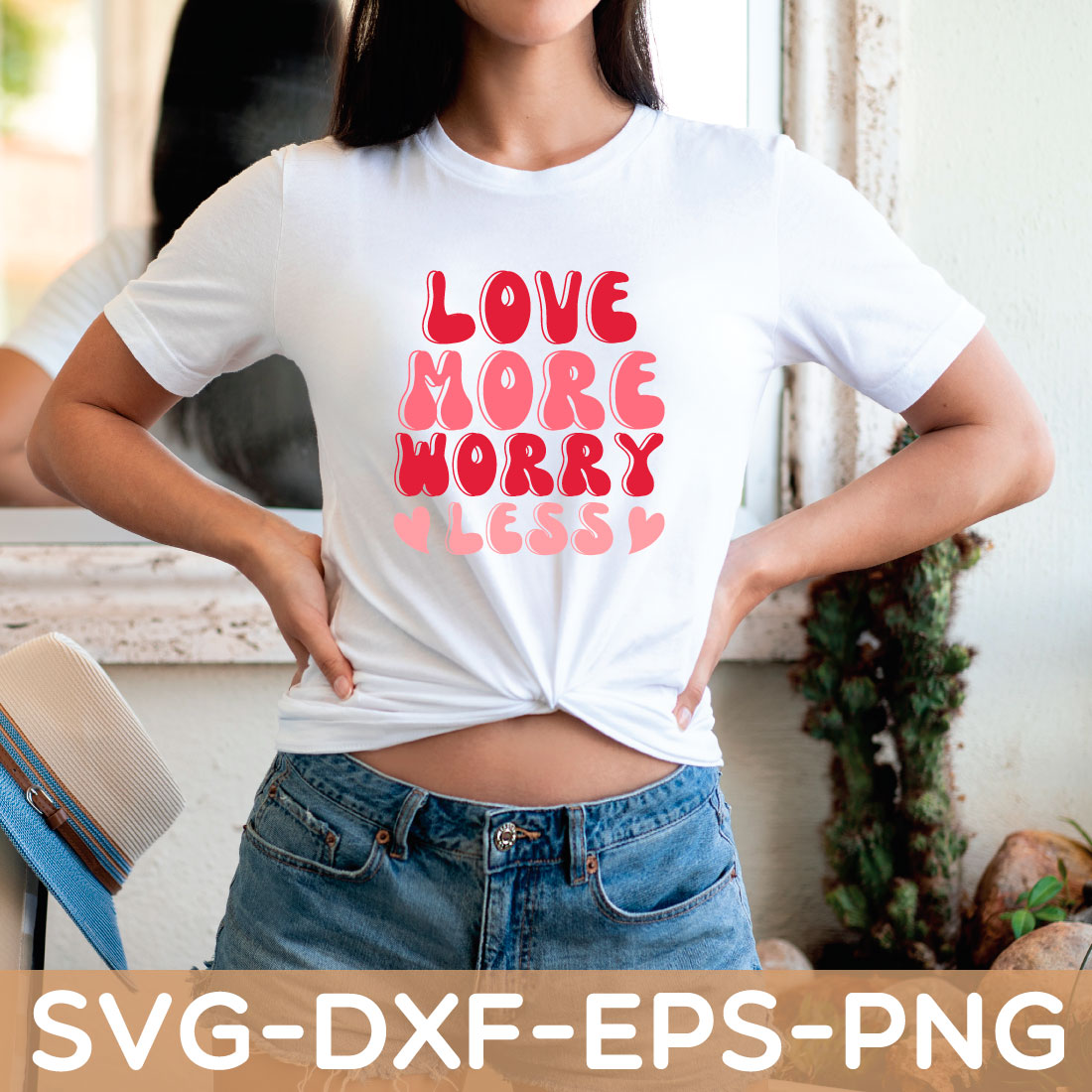 love more worry less retro preview image.