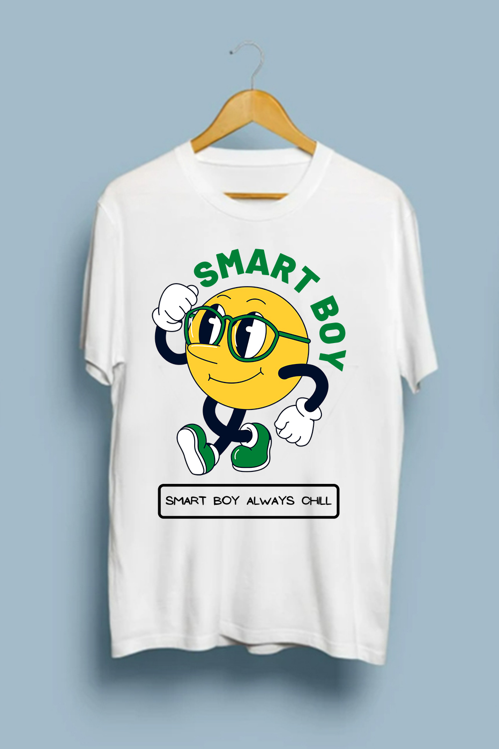 Smart Boy Always Chill Cute T-shirt Design pinterest preview image.