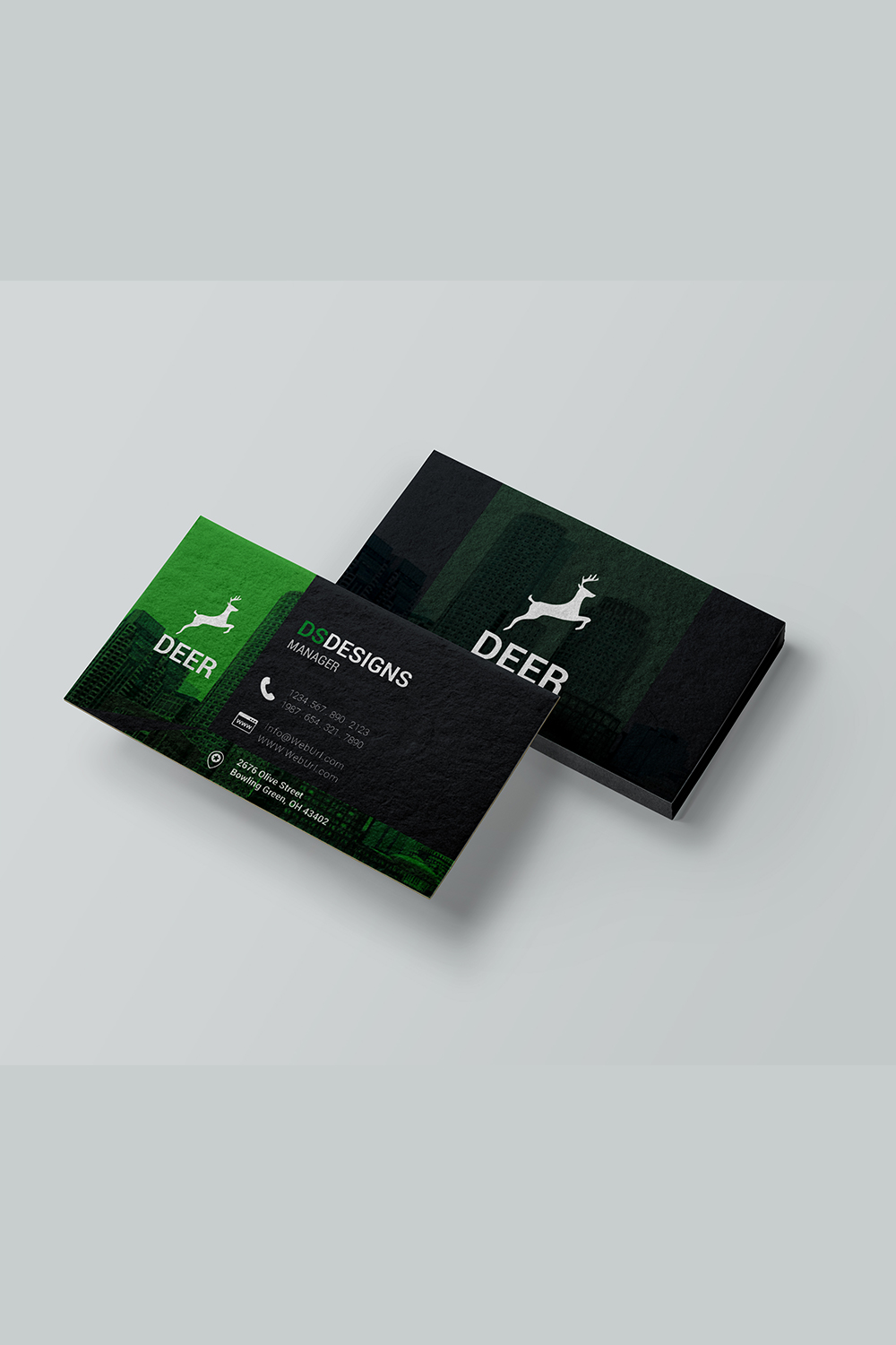 Modern real estate business card design in just 3$ pinterest preview image.