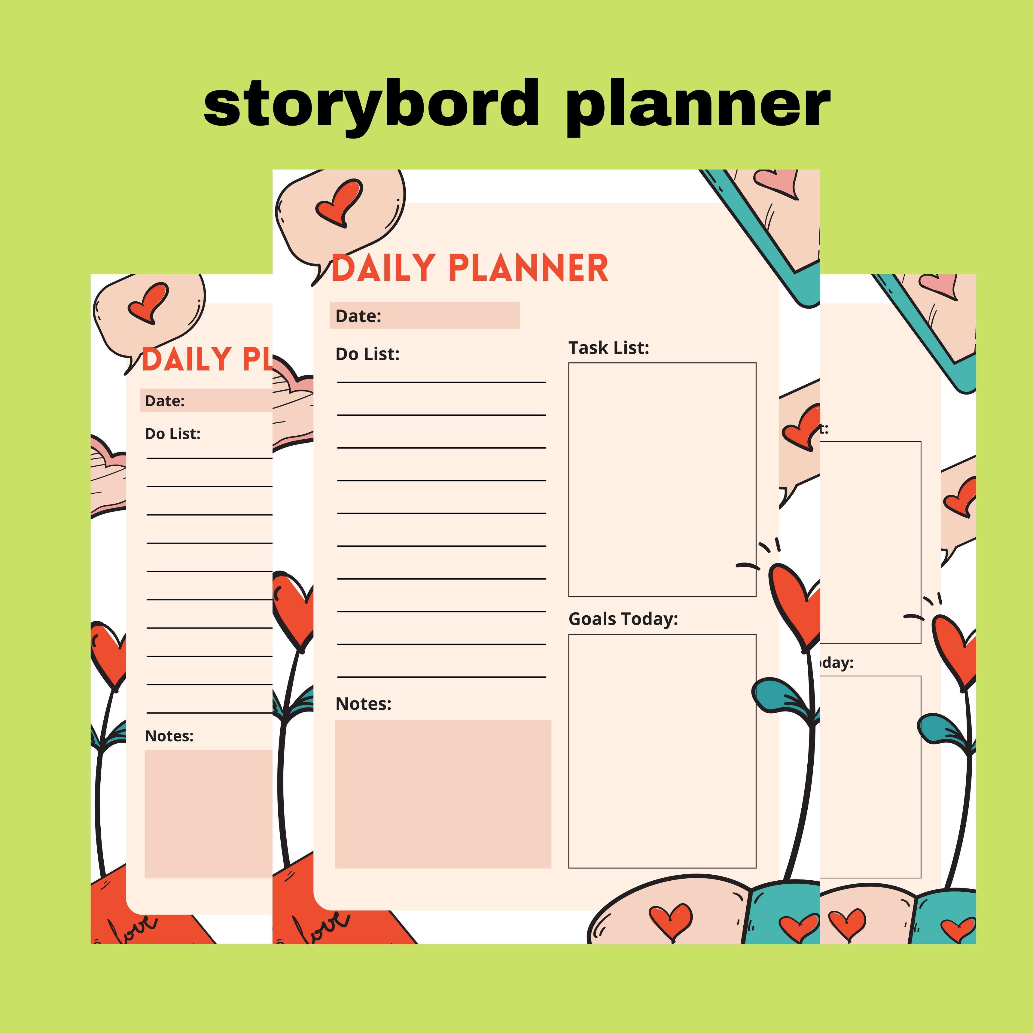 storybord planner template cover image.