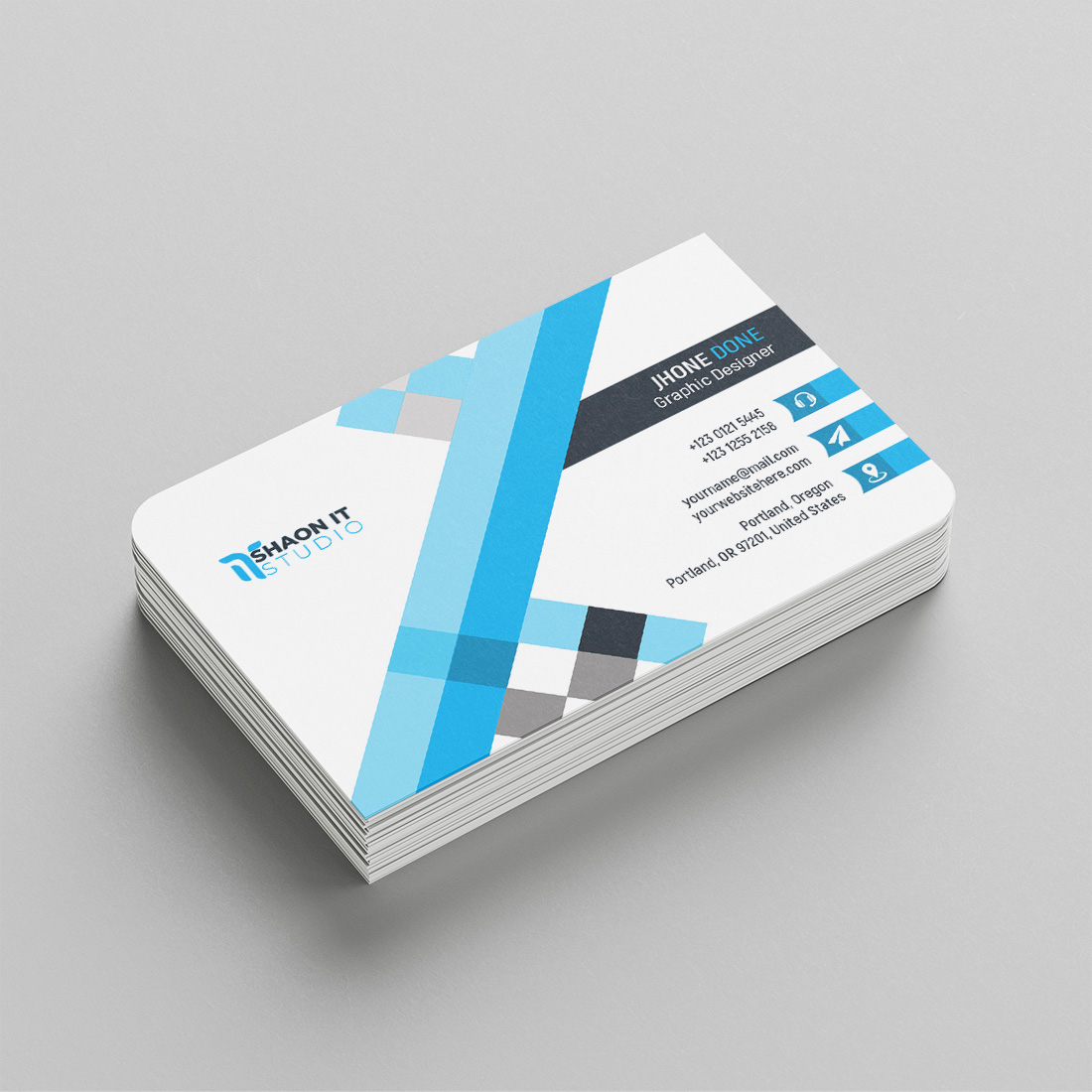 Modern Creative Business Card template preview image.