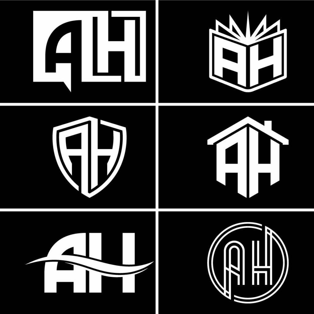 Initial Letter A H Logo Design Vector. Graphic Alphabet Symbol For