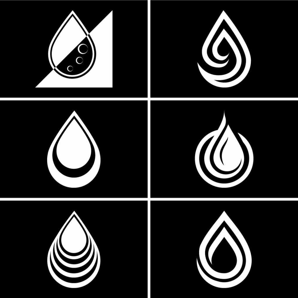 Abstract water drop logo sign symbol vector illustration, Water drop ...