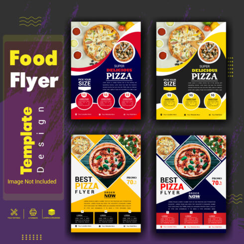 Food Restaurant Flyer Template Design cover image.