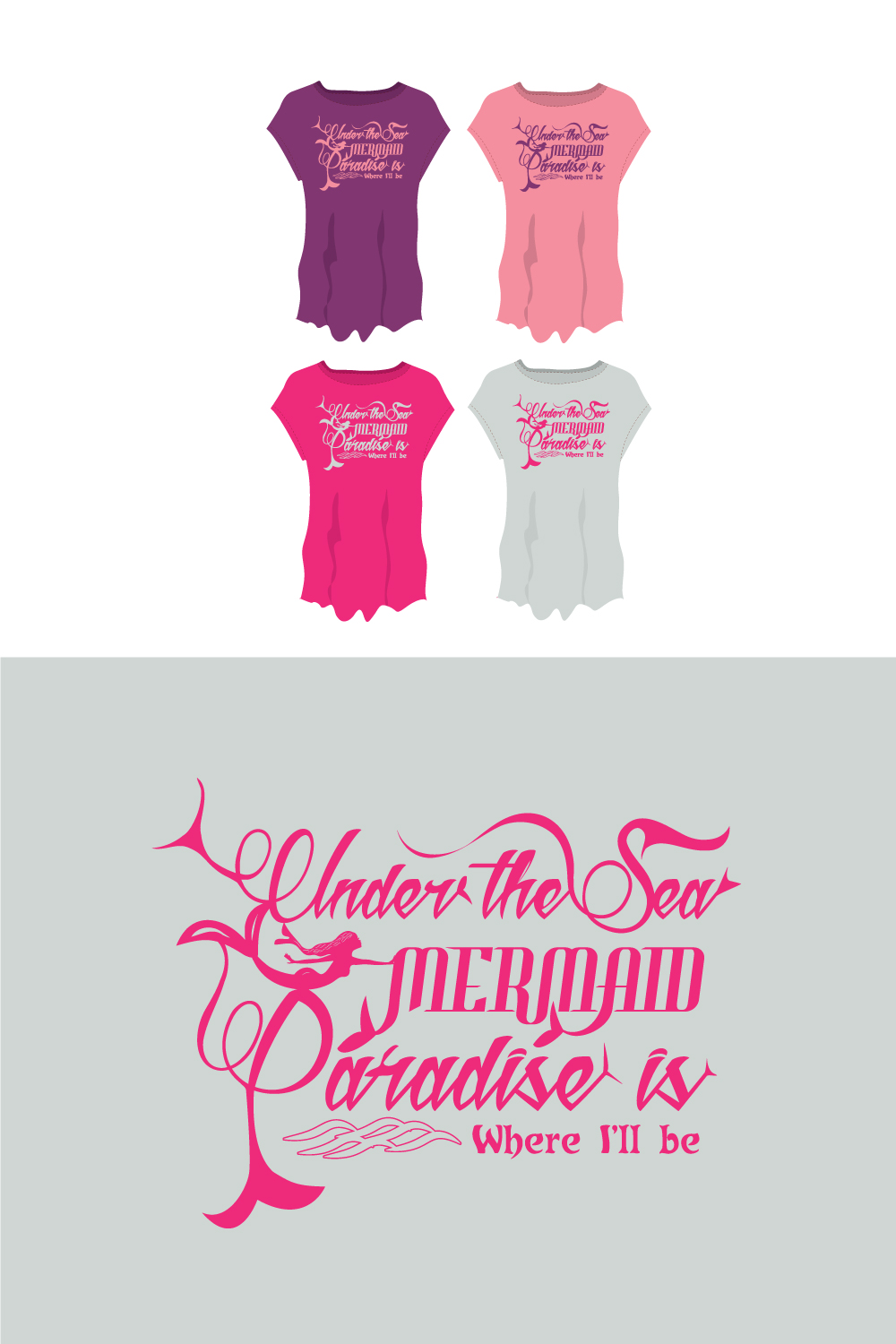 his is a perfect Under The Sea Mermaid Paradise is Where I\'ll Be Baby girls tops and t shirt design pinterest preview image.