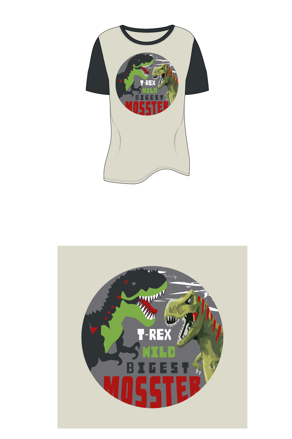 T-rezx Wild Biggest Monster t Shirt Design pinterest preview image.