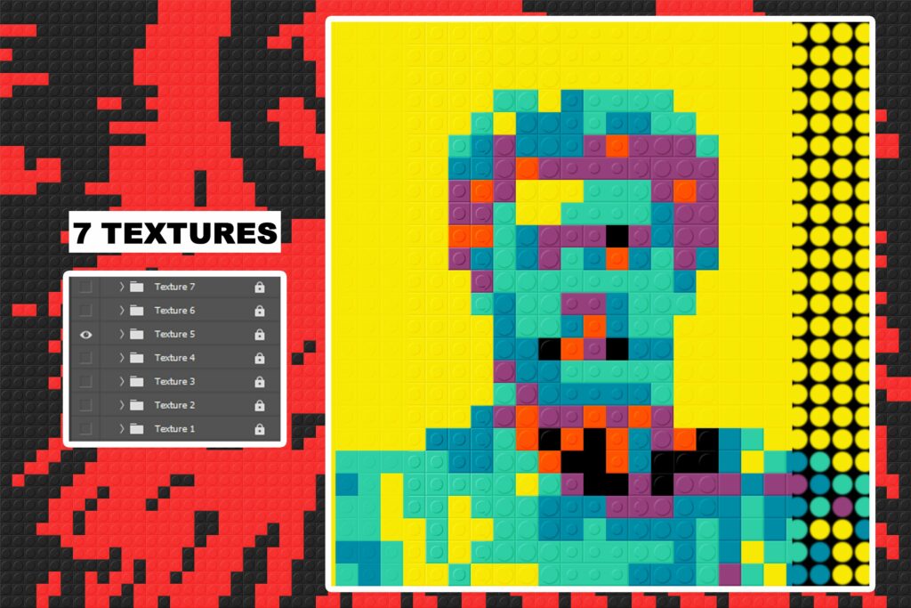 Lego Plastic Bricks PSD Template – MasterBundles