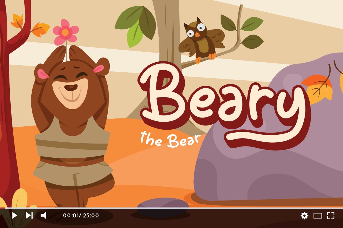 3 beary the bear and owl in forest youtube thumbnail 176