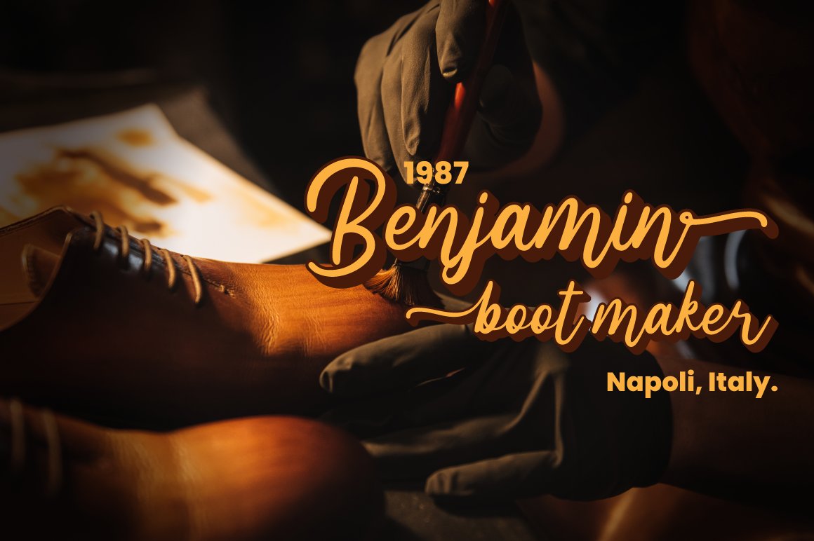 3 benjamin boot maker logo elegant vintage 955