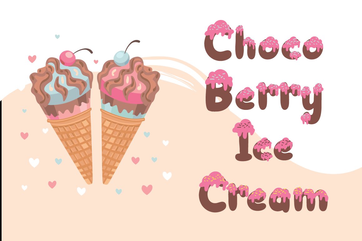 3 choco berry ice cream with love 968