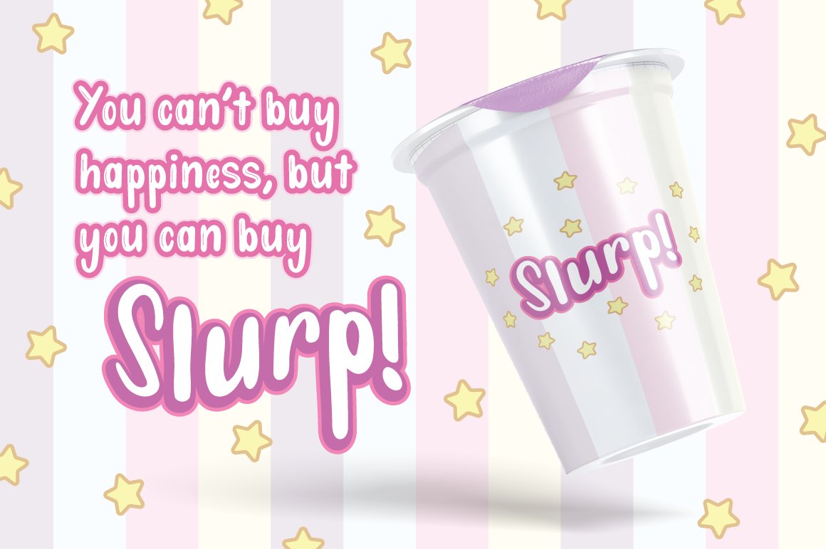 3 slurp plastic cup design with stars 143