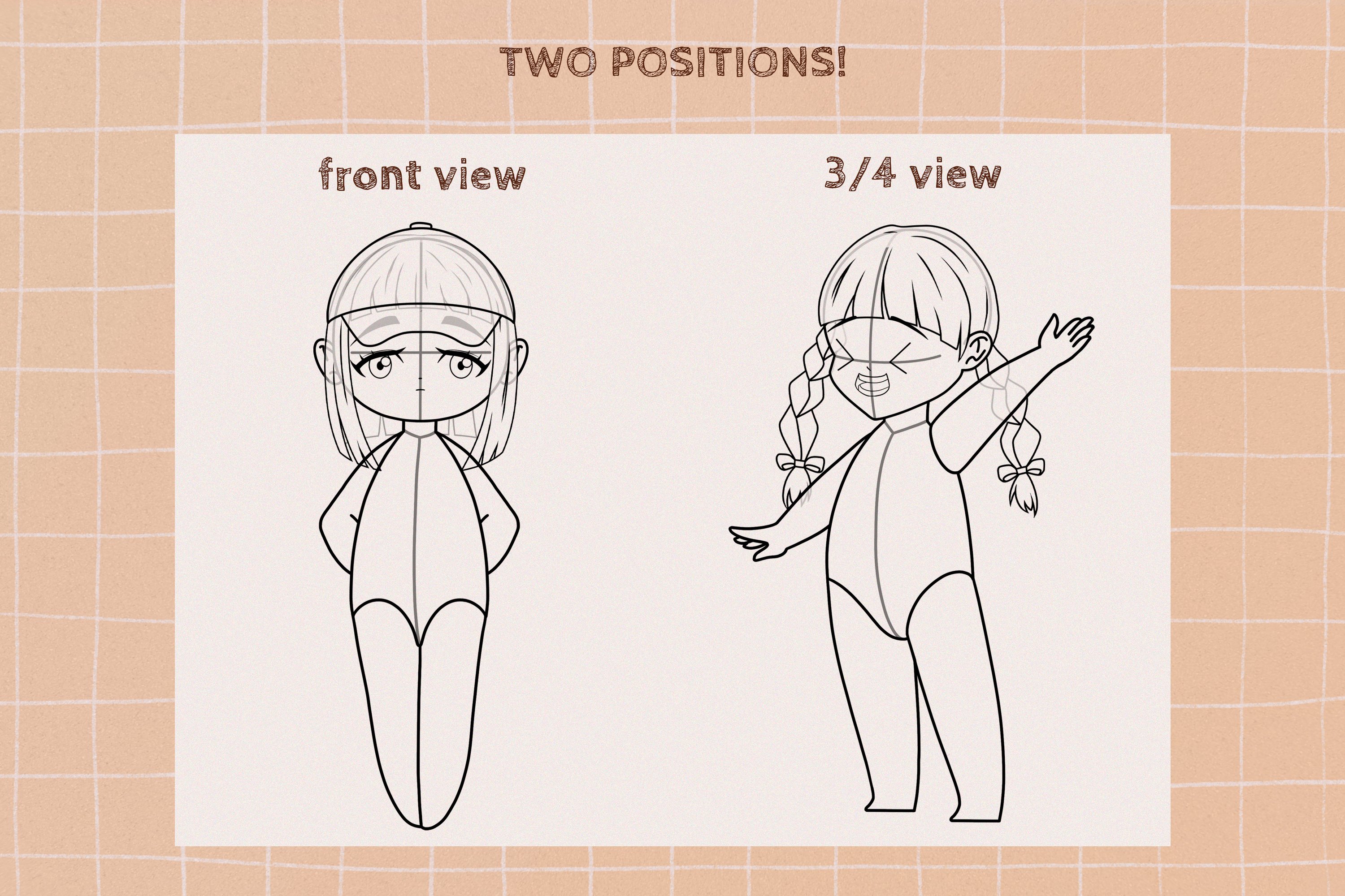 Chibi Body Stamp Love Edition: 24 Chibi Couple Base Poses